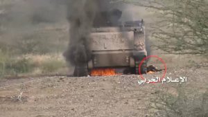 تدمير 5 دبابات ابرامز وجرافة ومصرع عدد من العسكريين في جبهتي نجران وجيزان