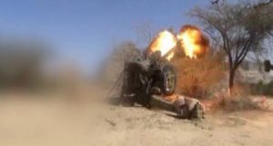 المدفعية اليمنية تحرق عدد من موقع العدو بنجران
